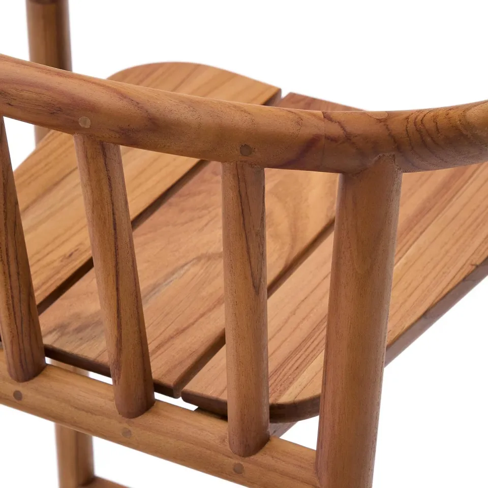 Kave Home Turqueta barkruk teakhout teak, foto 7