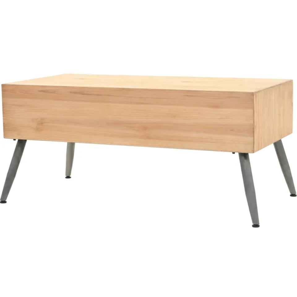 vidaXL Salontafel 115x55x50 cm massief vurenhout bruin, foto 3