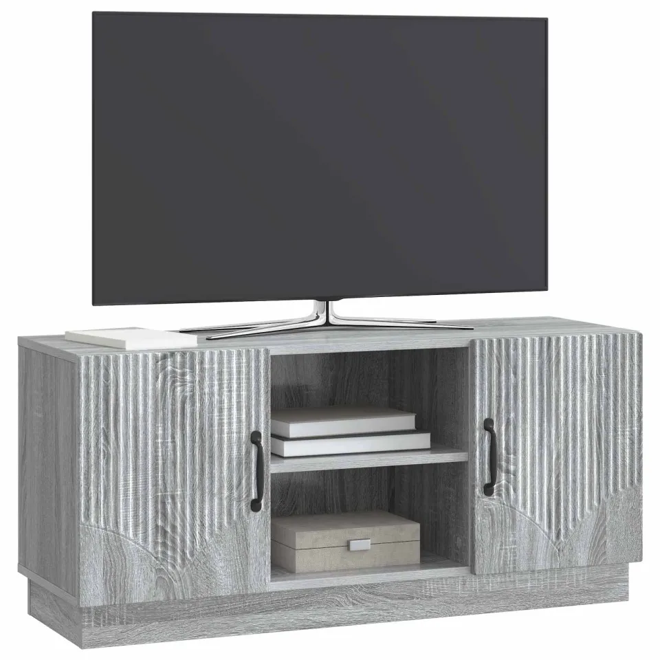 vidaXL TV-kast 102 x 34,5 x 47 cm Grijs sonoma Bewerkt hout, foto 3