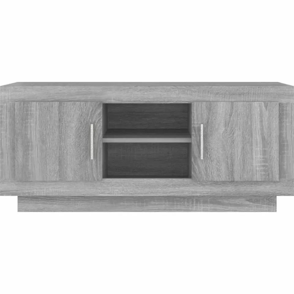 vidaXL Tv-meubel 102x35x45 cm bewerkt hout grijs sonoma eikenkleurig, foto 4