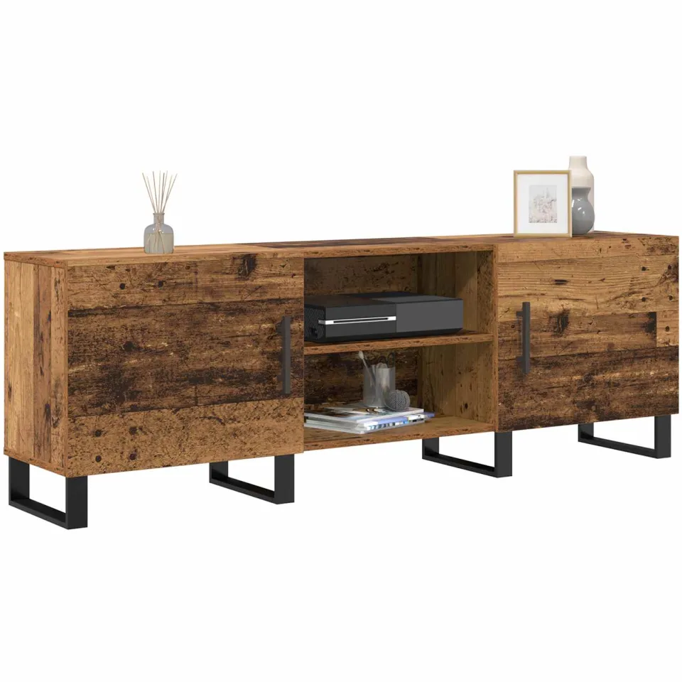 vidaXL TV-kast 150 x 30 x 50 cm Oud Hout Bewerkt hout Bruin
