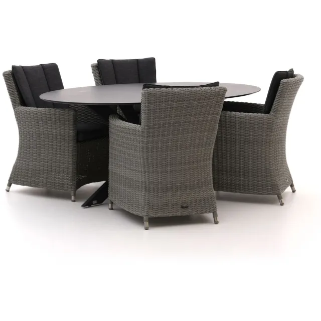 Intenso Furniture Intenso Adriano/Furato ellips 200cm dining tuinset 5-delig Grijs