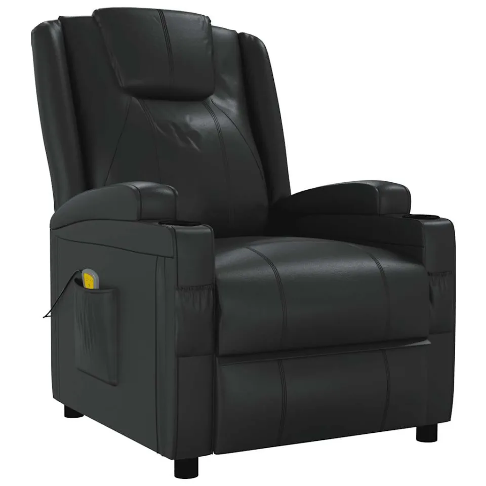 vidaXL Massagestoel kunstleer zwart, foto 3