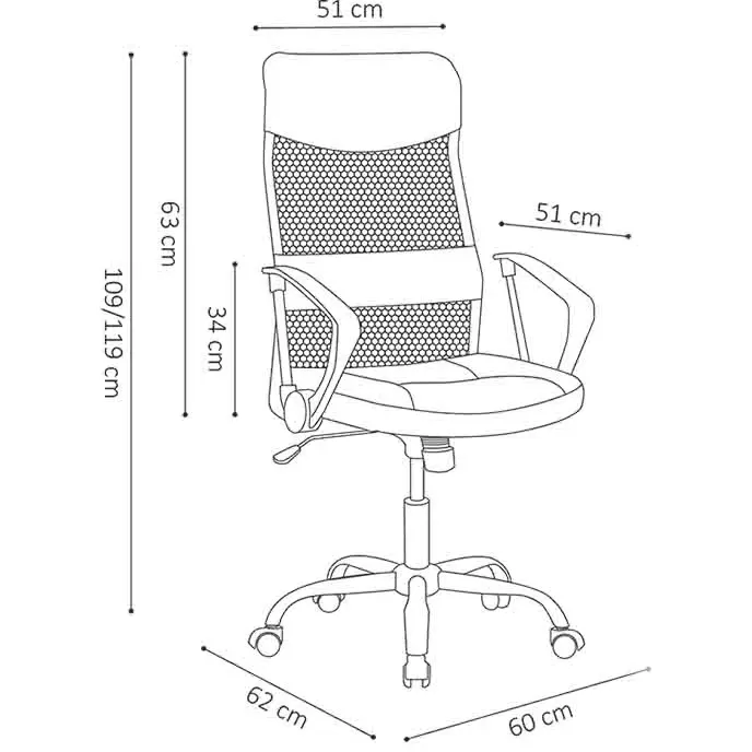 Bureaustoel Sienna zwart, foto 3