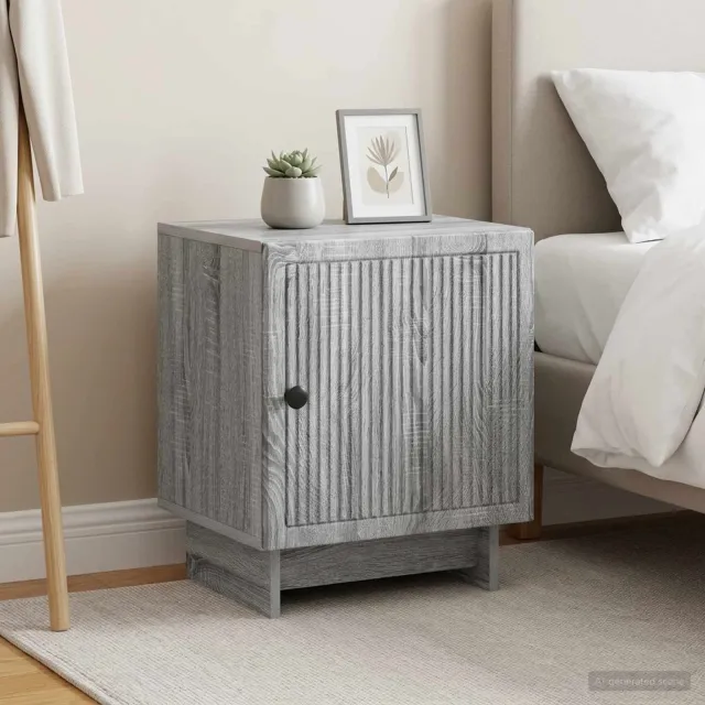 vidaXL Nachtkastje 2 st Grijs sonoma 43 x 34,5 x 50 cm Bewerkt hout, foto 2