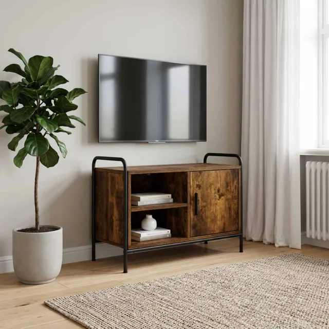 vidaXL Tv-meubel 67,5 x 33 x 50 cm Gerookt eiken, foto 2