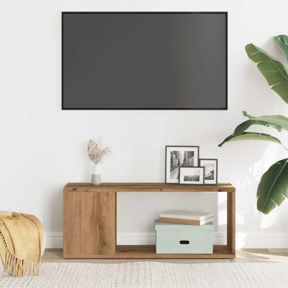 vidaXL Tv-meubel 80x24x32cm bewerkt hout artisanaal eikenkleur, foto 4