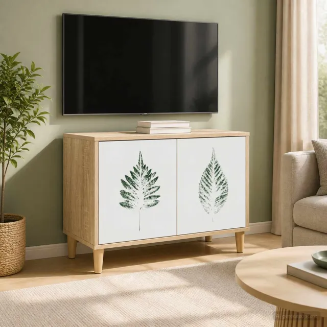 vidaXL Tv-meubel HANAU 69 x 33 x 50 cm Sonoma Bewerkt hout Bruin