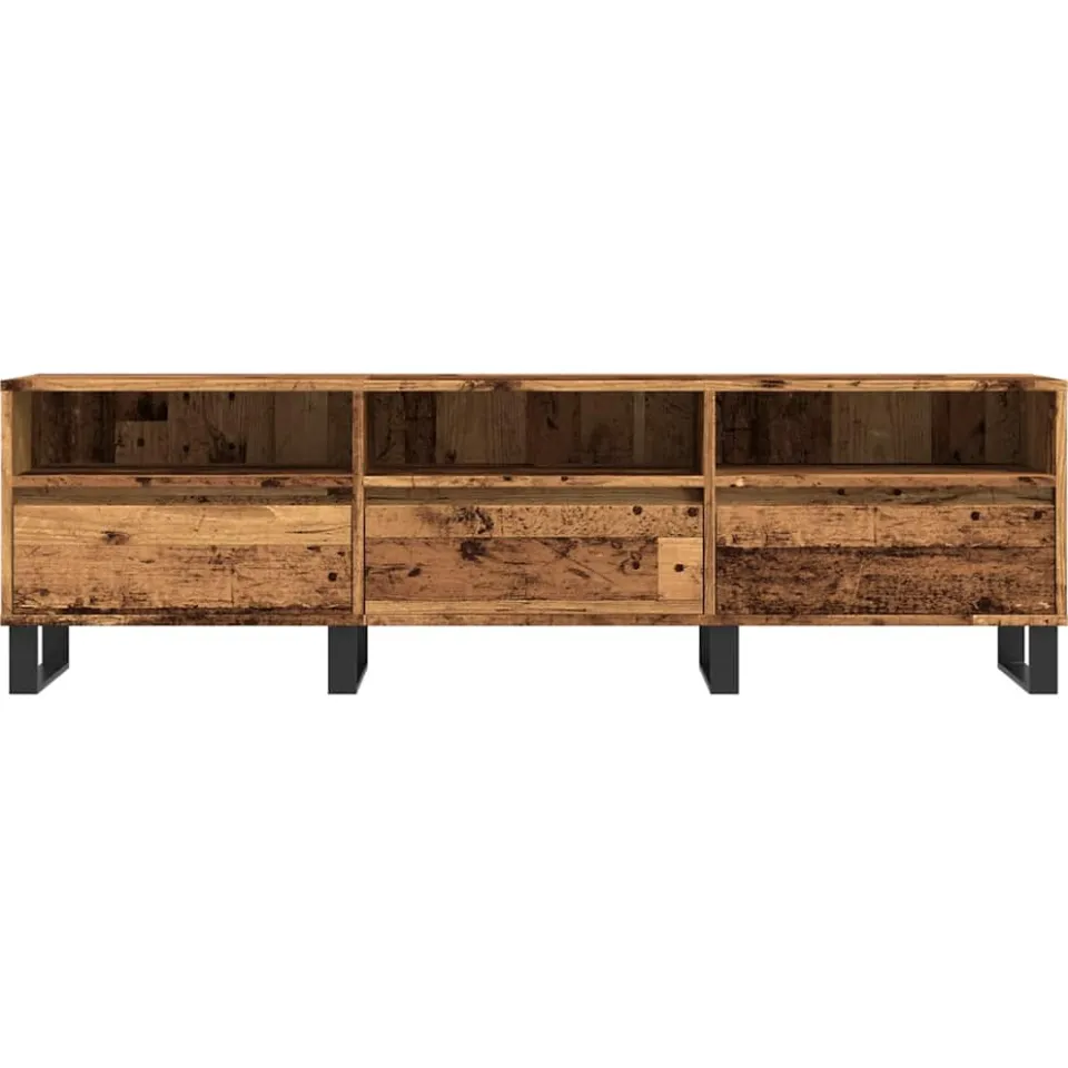 vidaXL Tv-meubel 150x30x44,5 cm bewerkt hout oud houtkleurig bruin, foto 4