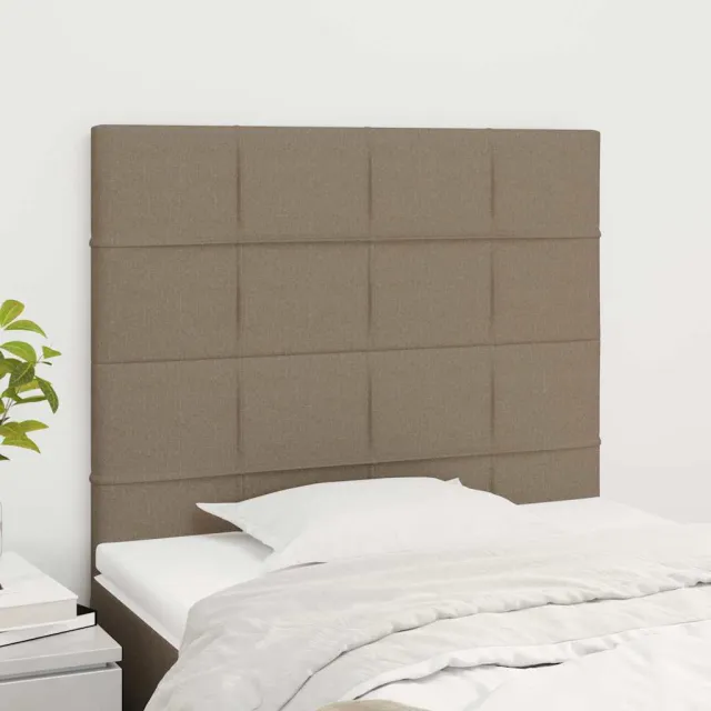 vidaXL Hoofdbord taupe 80x5x118/128 cm Stof