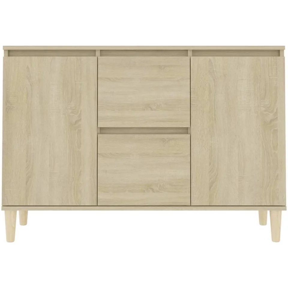 vidaXL Dressoir 101x35x70 cm bewerkt hout sonoma eikenkleurig, foto 4
