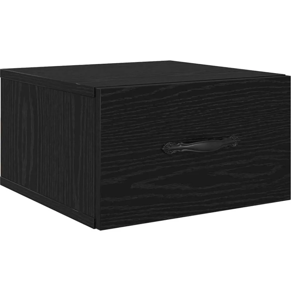 vidaXL Nachtkastje Zwart eiken 35 x 35 x 20 cm Bewerkt hout, foto 3