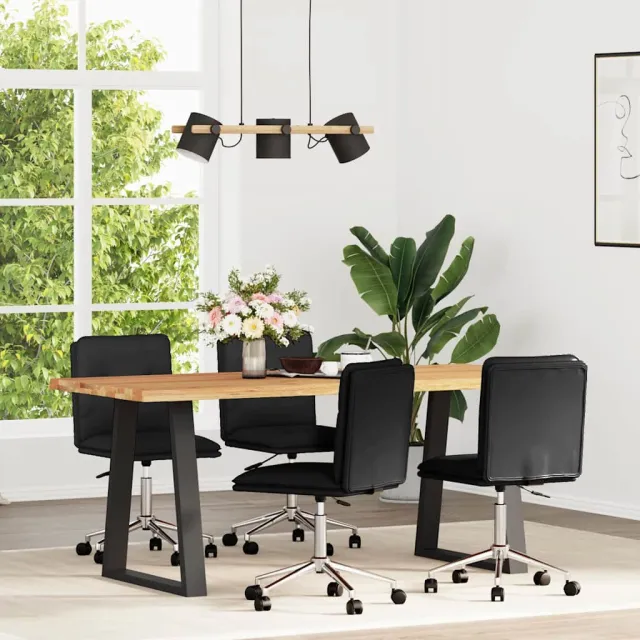 vidaXL Eetkamerstoelen 4 st kunstleer zwart, foto 2