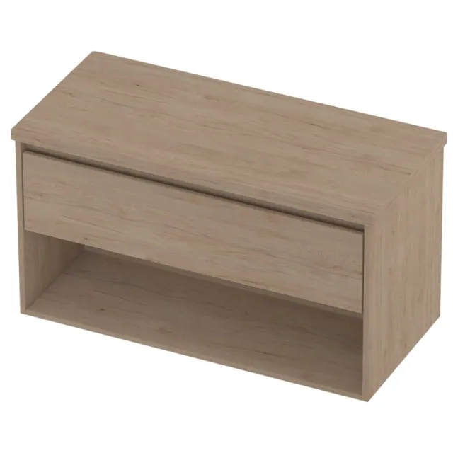 Proline Deck Badmeubelset Met Schap 100x46x55 cm Ideal Oak Eiken