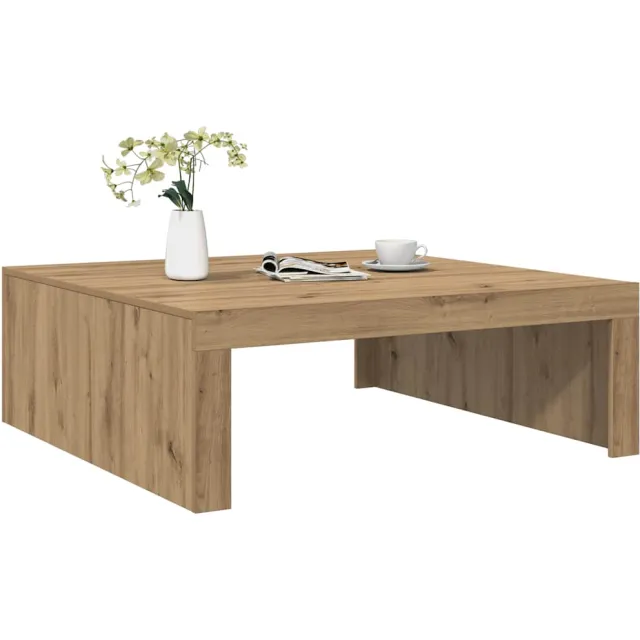 vidaXL Salontafel 100x100x35 cm bewerkt hout artisanaal eikenkleurig Bruin