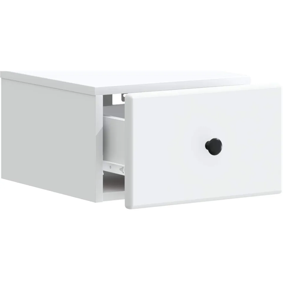 vidaXL Wandbeugel Bedkast Wit 34,5 x 33 x 20 cm Bewerkt hout, foto 3