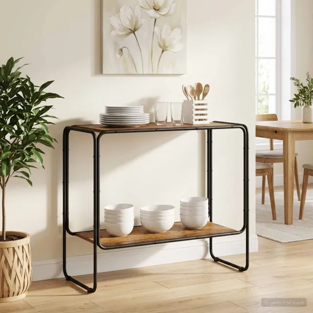 vidaXL Dressoir Oud hout 93.5 x 38 x 75 cm Bewerkt hout Bruin