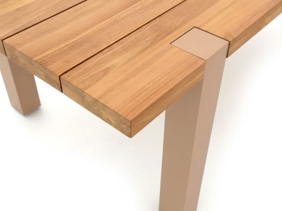 Hartman tuinmeubelen Hartman Almeria dining tuintafel 200x100x77cm taupe, foto 3