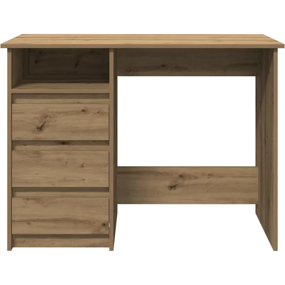 vidaXL Bureau 102x50x75 cm bewerkt hout artisanaal eikenkleurig, foto 4
