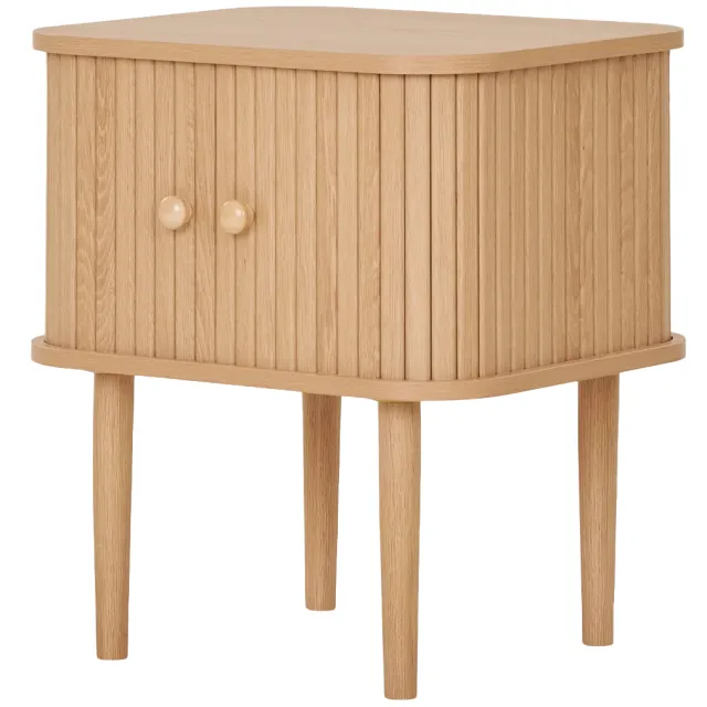 Artichok Ties houten bijzettafel naturel - 45 x 40 cm Bruin