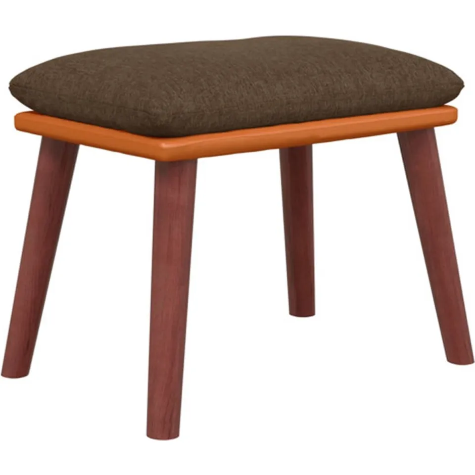 vidaXL Voetenbank 45x29,5x35 cm stof en kunstleer bruin, foto 3