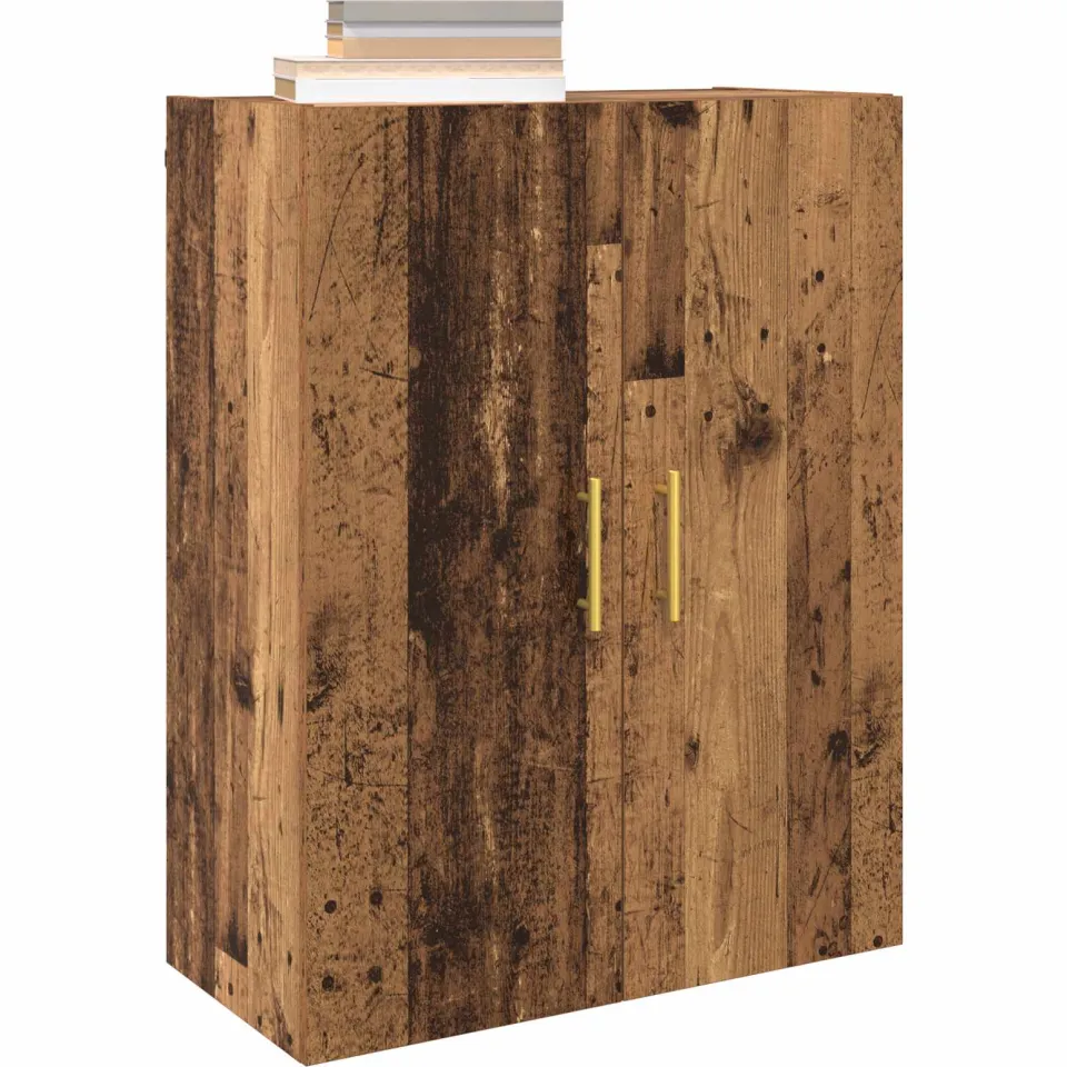 vidaXL Wandkast Oudhout 69,5 x 34 x 90 cm Bewerkt hout Bruin
