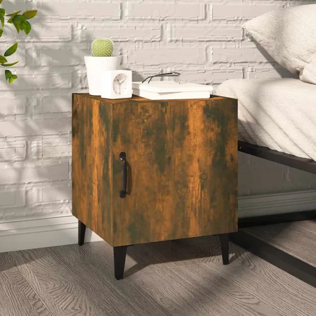 vidaXL Nachtkastjes 2 st bewerkt hout gerookt eikenkleurig, foto 3