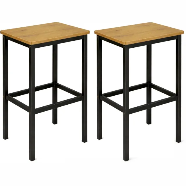 BEGRYF Barkrukken - 2 stuks - eikenlook zwart - 40x30x65 cm Eikenlook / zwart