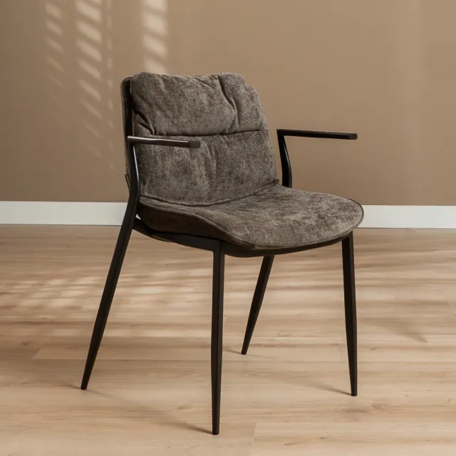 Bronx71 Velvet eetkamerstoel Trevi bruin - stoel