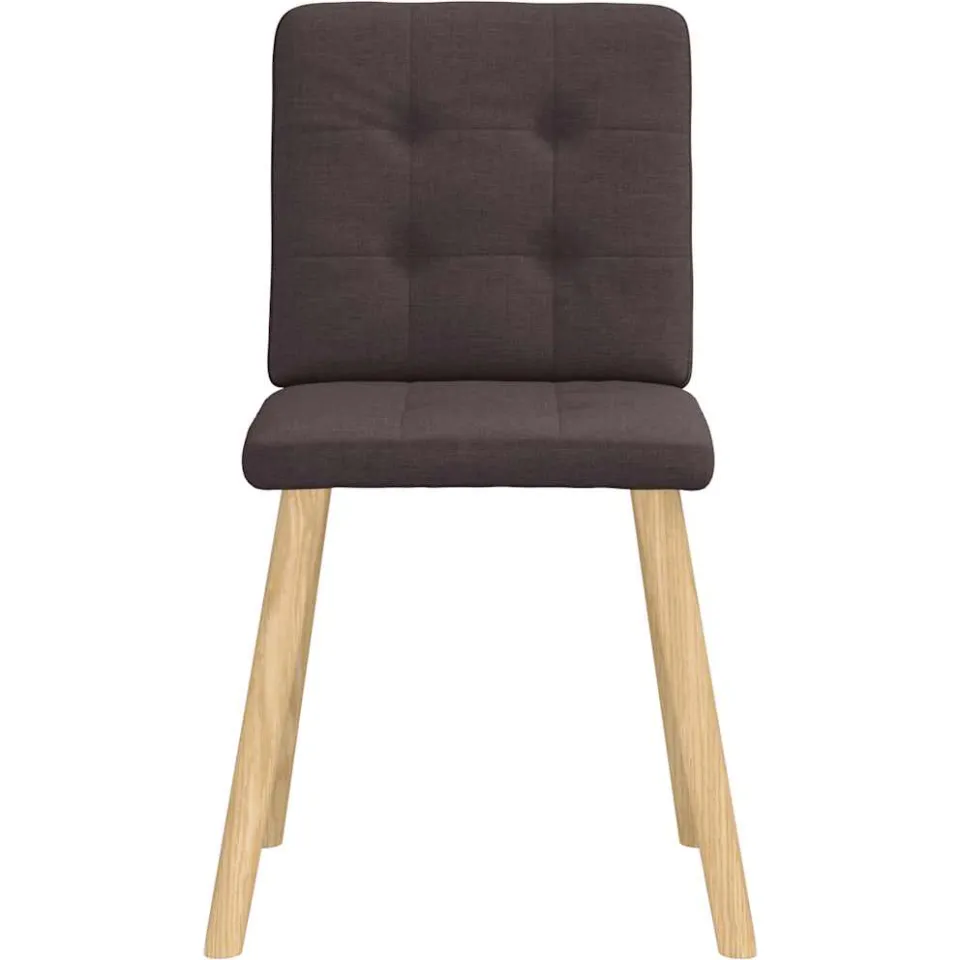 vidaXL Eetkamerstoelen 2 st stof donkerbruin bruin, foto 4