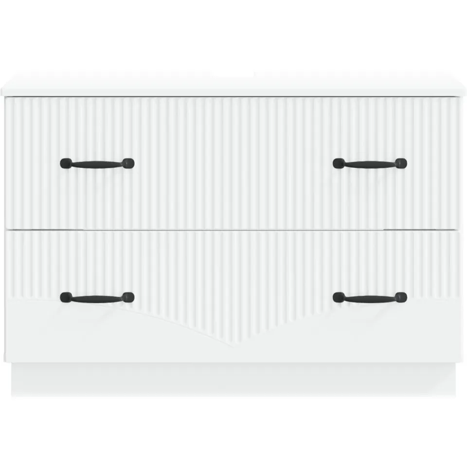 vidaXL Badkamer wastafelkast HOORN Wit 82 x 41 x 56 cm Bewerkt hout, foto 4