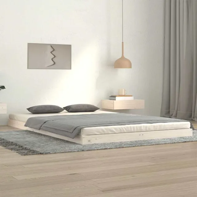 vidaXL Bedframe massief grenenhout wit 120x200 cm