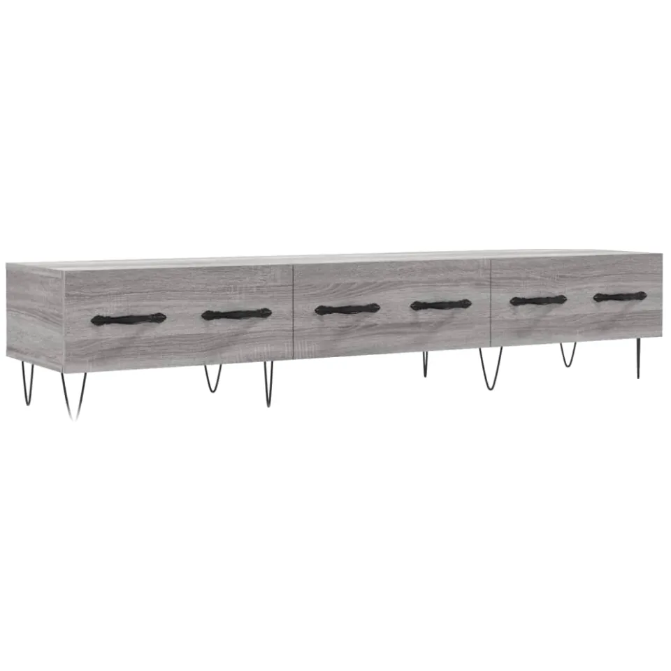 vidaXL Tv-meubel 150x36x30 cm bewerkt hout grijs sonoma eikenkleurig, foto 3