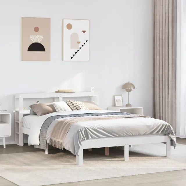 vidaXL Bedframe met hoofdeinde zonder matras 120x200 cm wit
