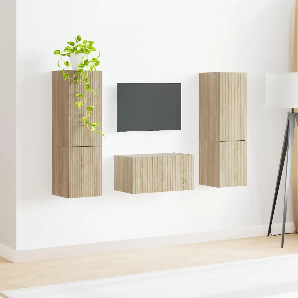 vidaXL Tv-meubelset 5 st Sonoma Eiken Bewerkt hout, foto 3