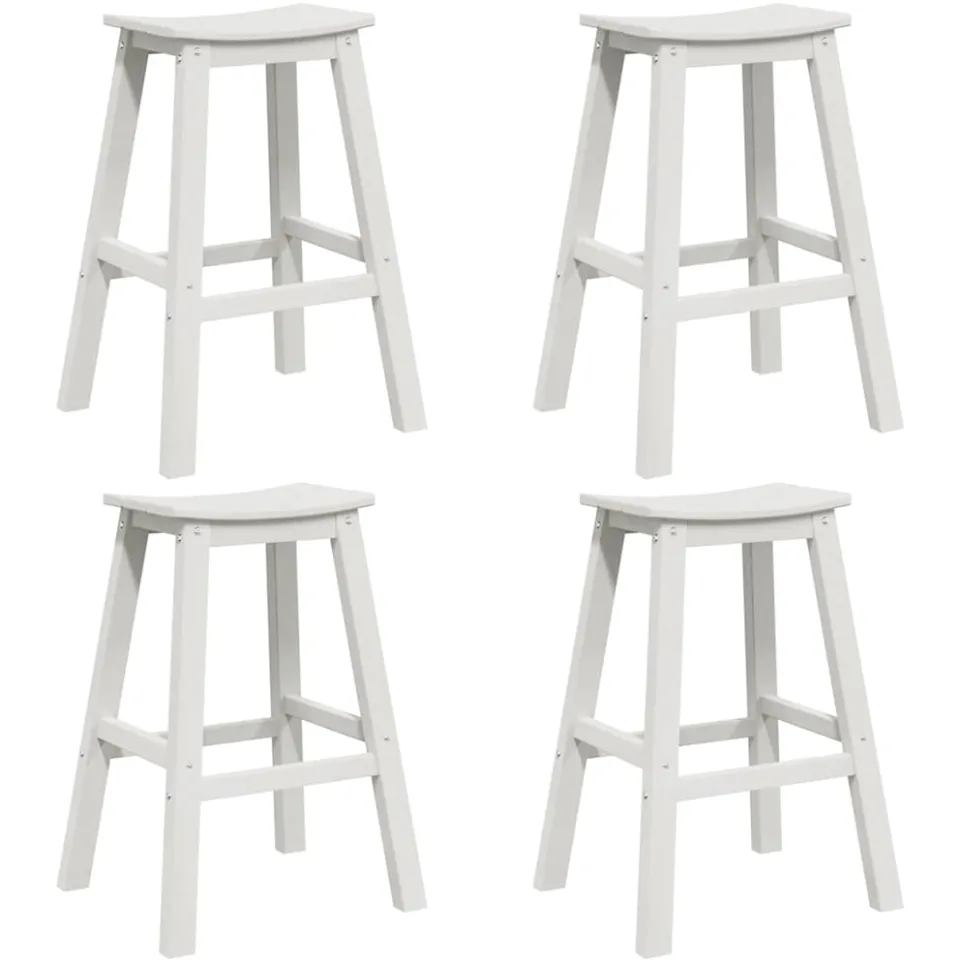 vidaXL Tuin Bar Set 4 st Wit HDPE