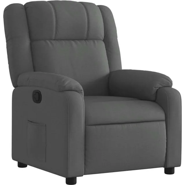 vidaXL Relaxfauteuil - donkergrijze - stof Donkergrijs