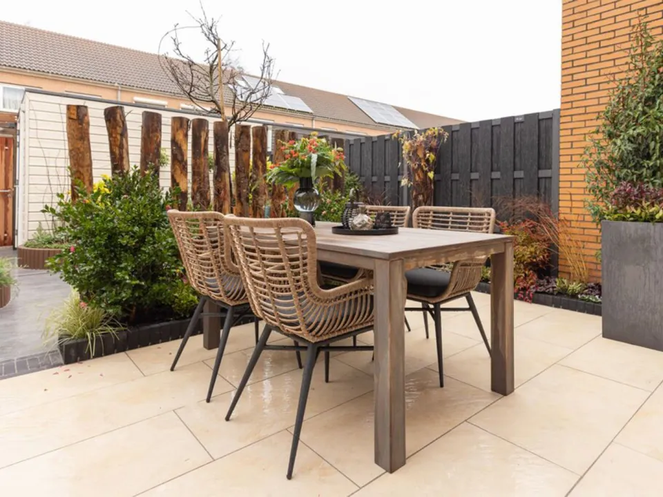 Intenso Furniture Intenso Asti/ROUGH-S 160cm dining tuinset 5-delig bruin, foto 4