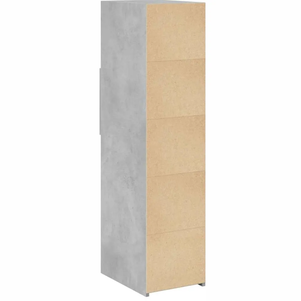 vidaXL Hoge kast 30x42,5x124 cm bewerkt hout betongrijs grijs, foto 3