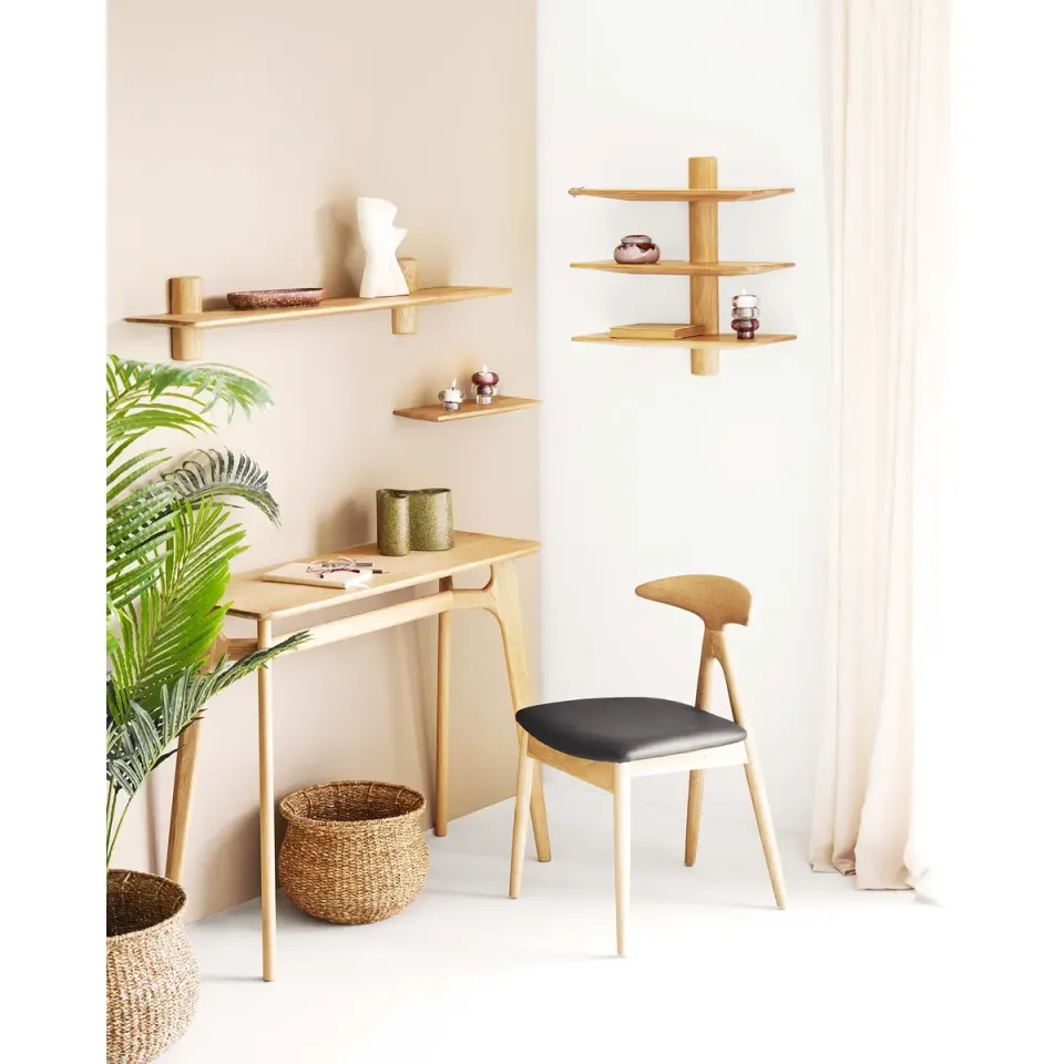 Artichok Renske houten bureau naturel 100 x 35 cm, foto 3