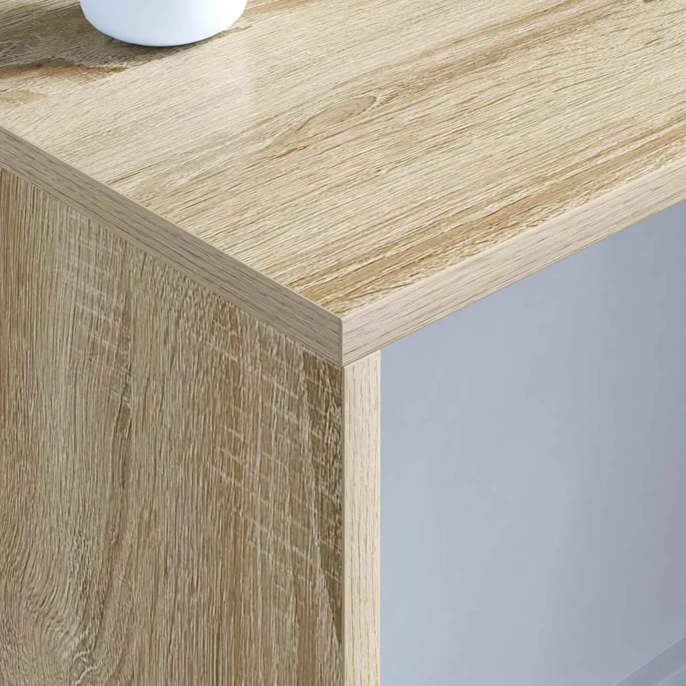 vidaXL Wandbureau Sonoma Eiken 100 x 45 x 30 cm Bewerkt hout, foto 4