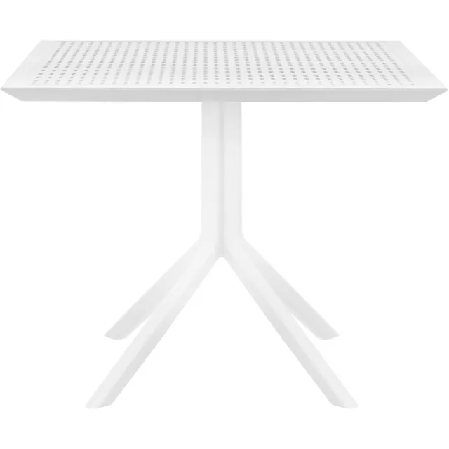 CLP Sky Tafel - eettafel - tuintafel - binnen en buiten - 80 x 80 cm - kunststof - wit