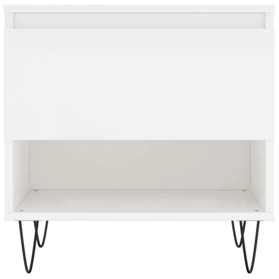 vidaXL Salontafels 2 st 50x46x50 cm bewerkt hout hoogglans wit, foto 4