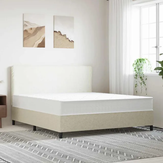 vidaXL Pocketveringmatras middelhard-hard 180x200 cm wit
