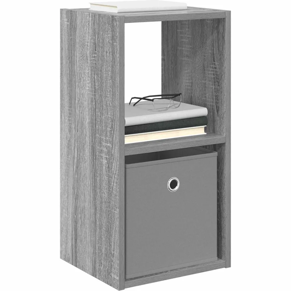 vidaXL Nachtkastje 2 st Grijs Sonoma 30,5 x 27 x 59,5 cm Bewerkt hout