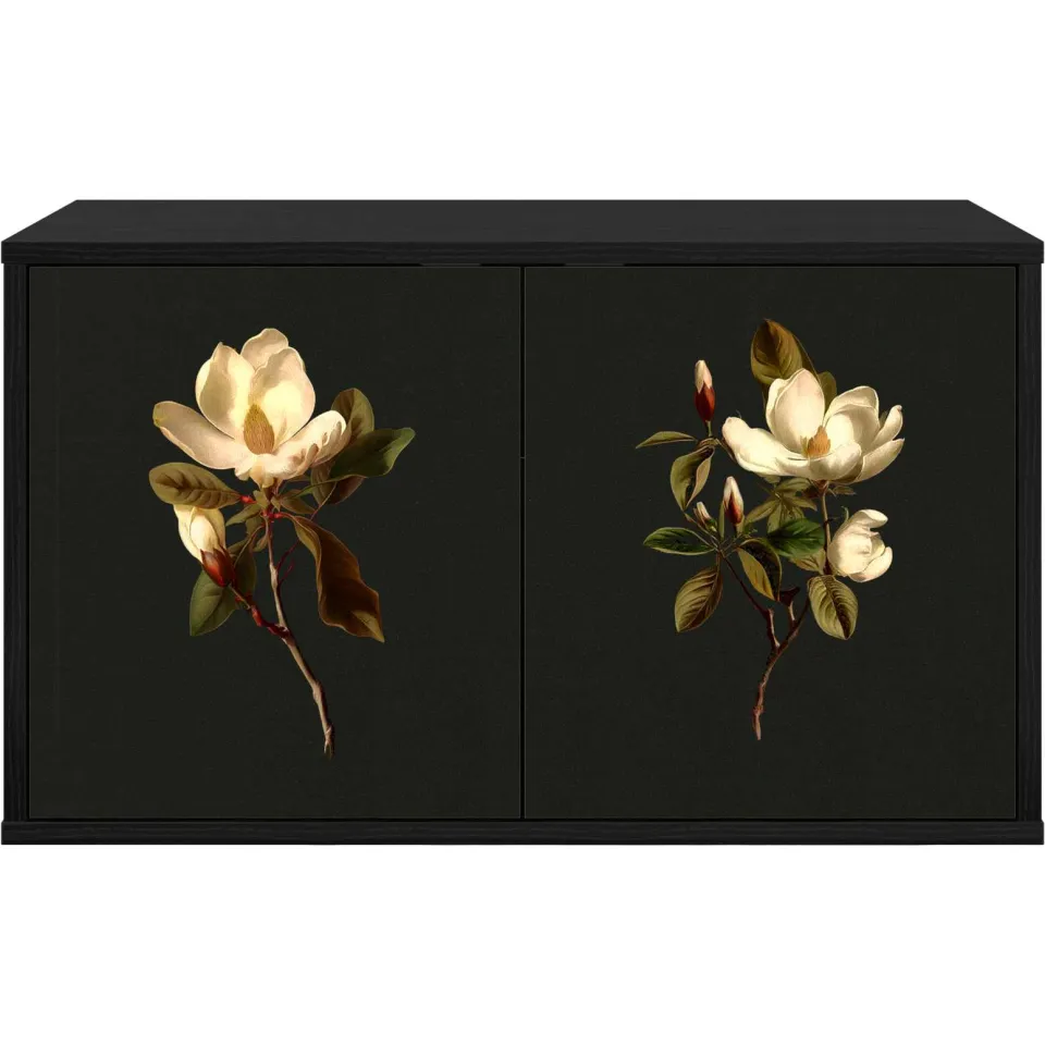 vidaXL Wandgemonteerd tv-meubel BREMEN 69 x 33 x 40 cm Zwart eiken, foto 4