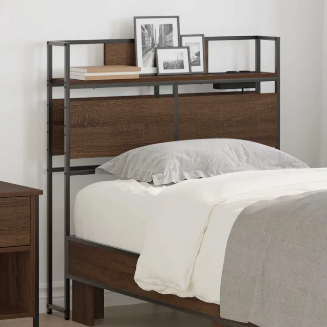 vidaXL Opberghoofdbord Bruin eiken 100 cm Bewerkt hout