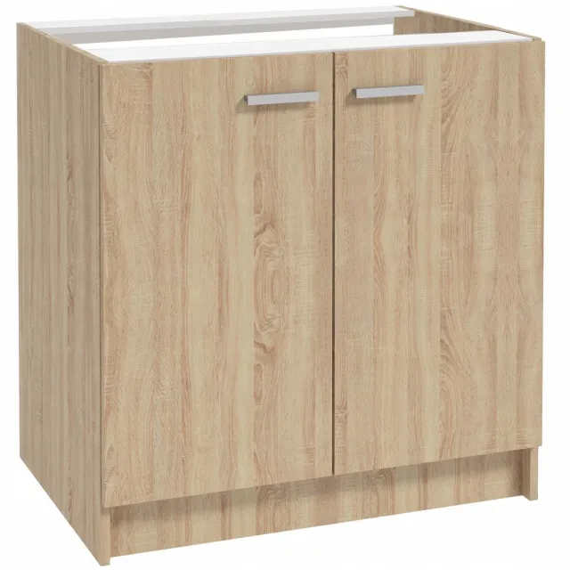 STAMAR Keukenonderkast 80 cm - sonoma eiken - 2 deuren en 1 legplank Eiken sonoma