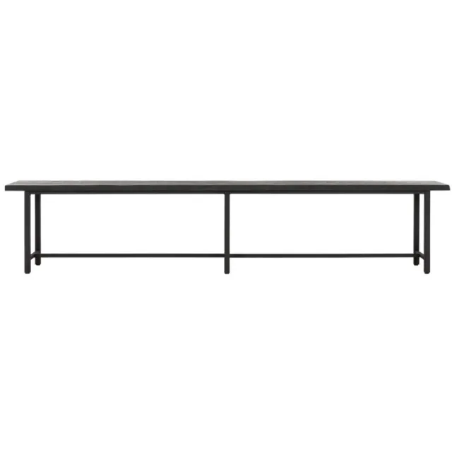 DTP Home Timeless Black Beam eetkamerbank teakhout zwart - 240 x 35 x 47 cm