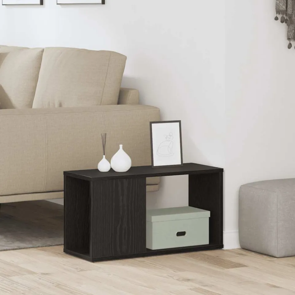 vidaXL Tv-meubel 60x24x32 cm spaanplaat zwart eikenkleurig, foto 3